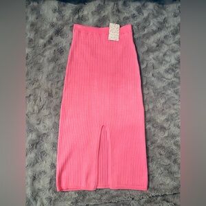 Free People Pink Skyline Midi Skirt • NWT• Size XS